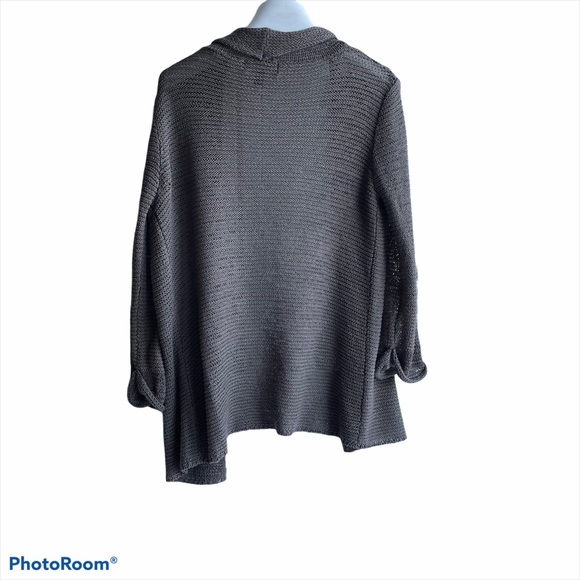 Mercer & Madison, grey open cardigan - Picture 3 of 7